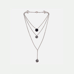 Chain Reaction 3 Tier Silver Necklace | Chain Necklace Women | Chain Reaction Necklace - JaJaara