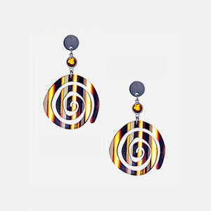 Swirl Purple Earrings