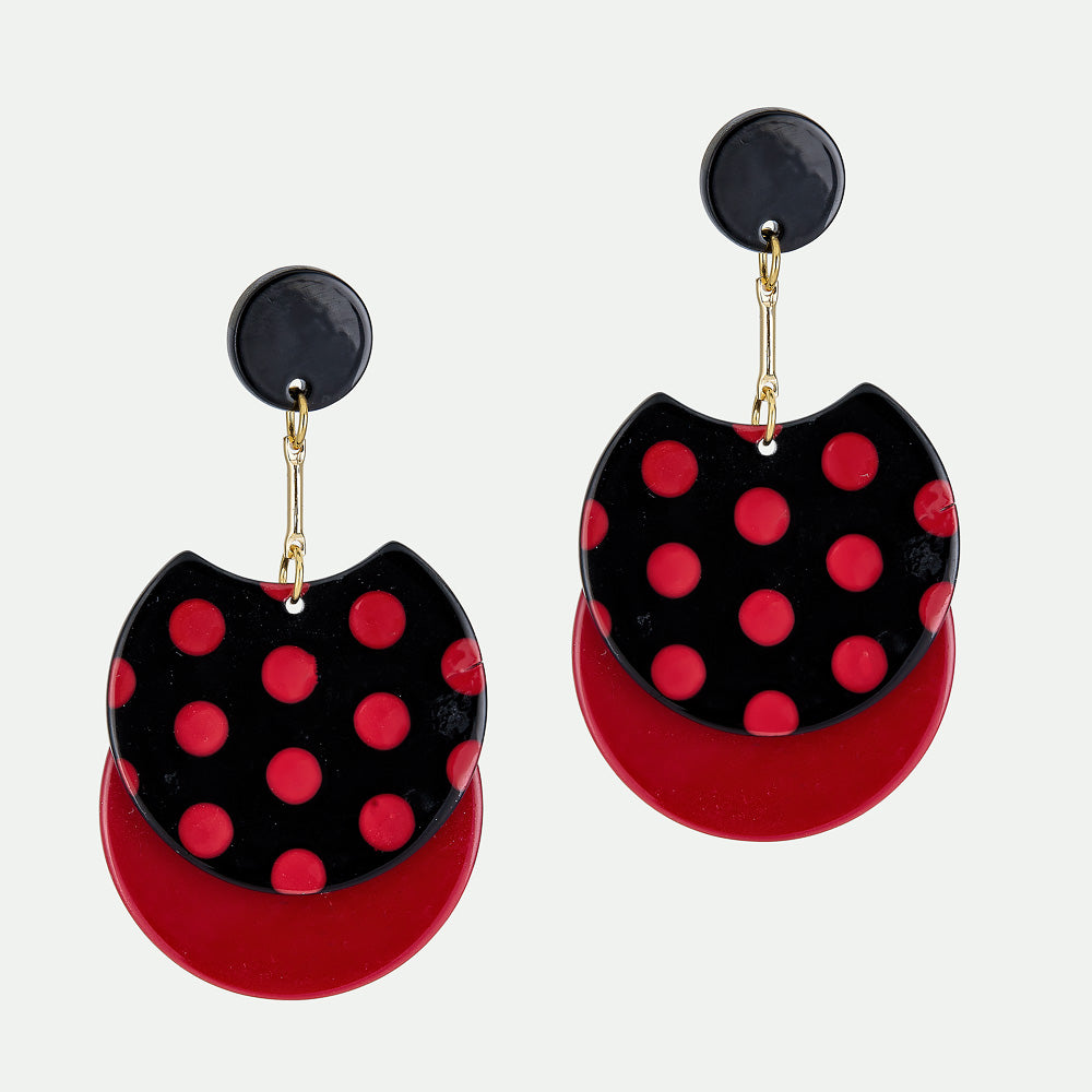 Polka Dot Round Earrings