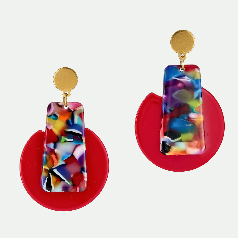 multi colored earrings