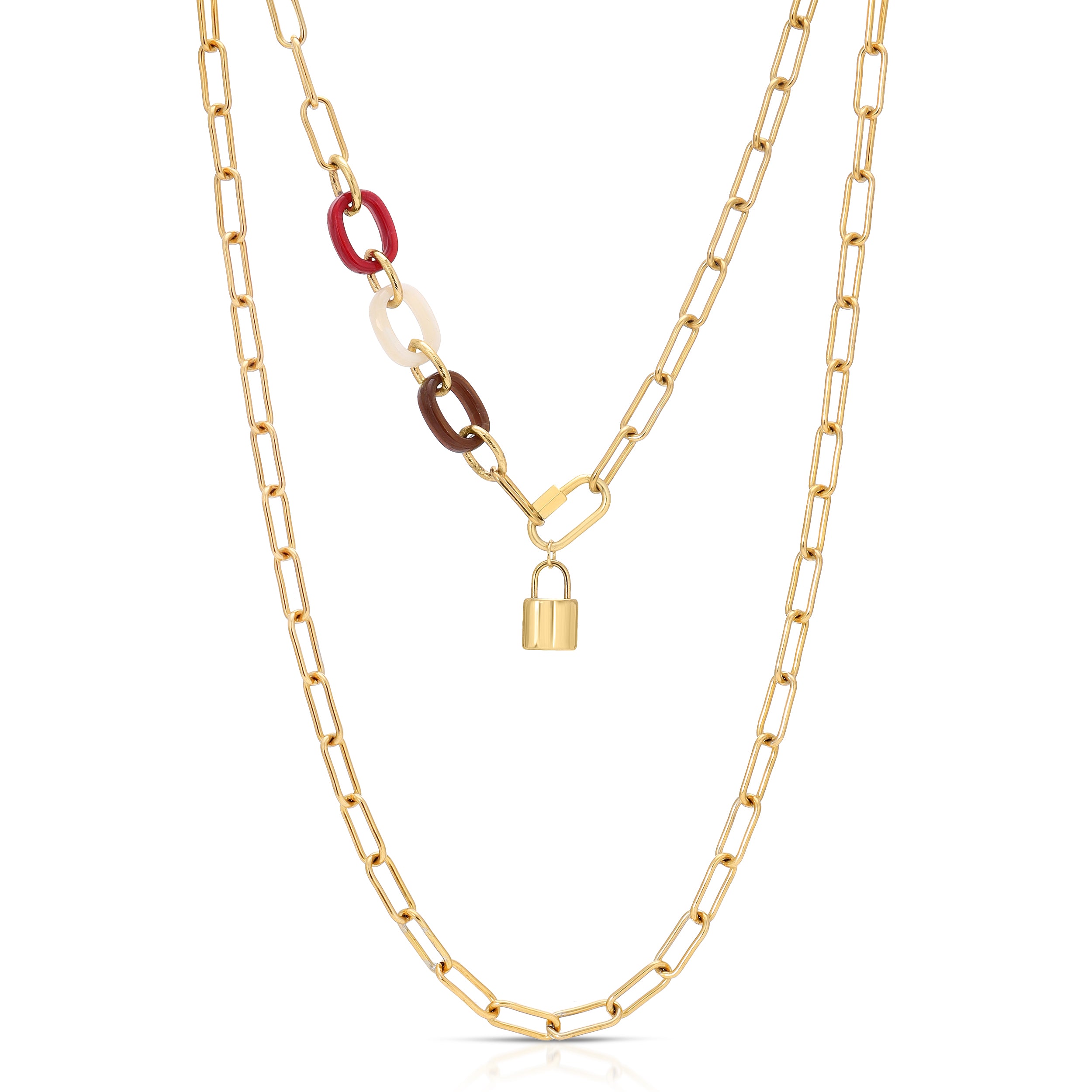 Chain Reaction Vivid Gold Necklace  | Chain Necklace Women | Chain Reaction Necklace - JaJaara