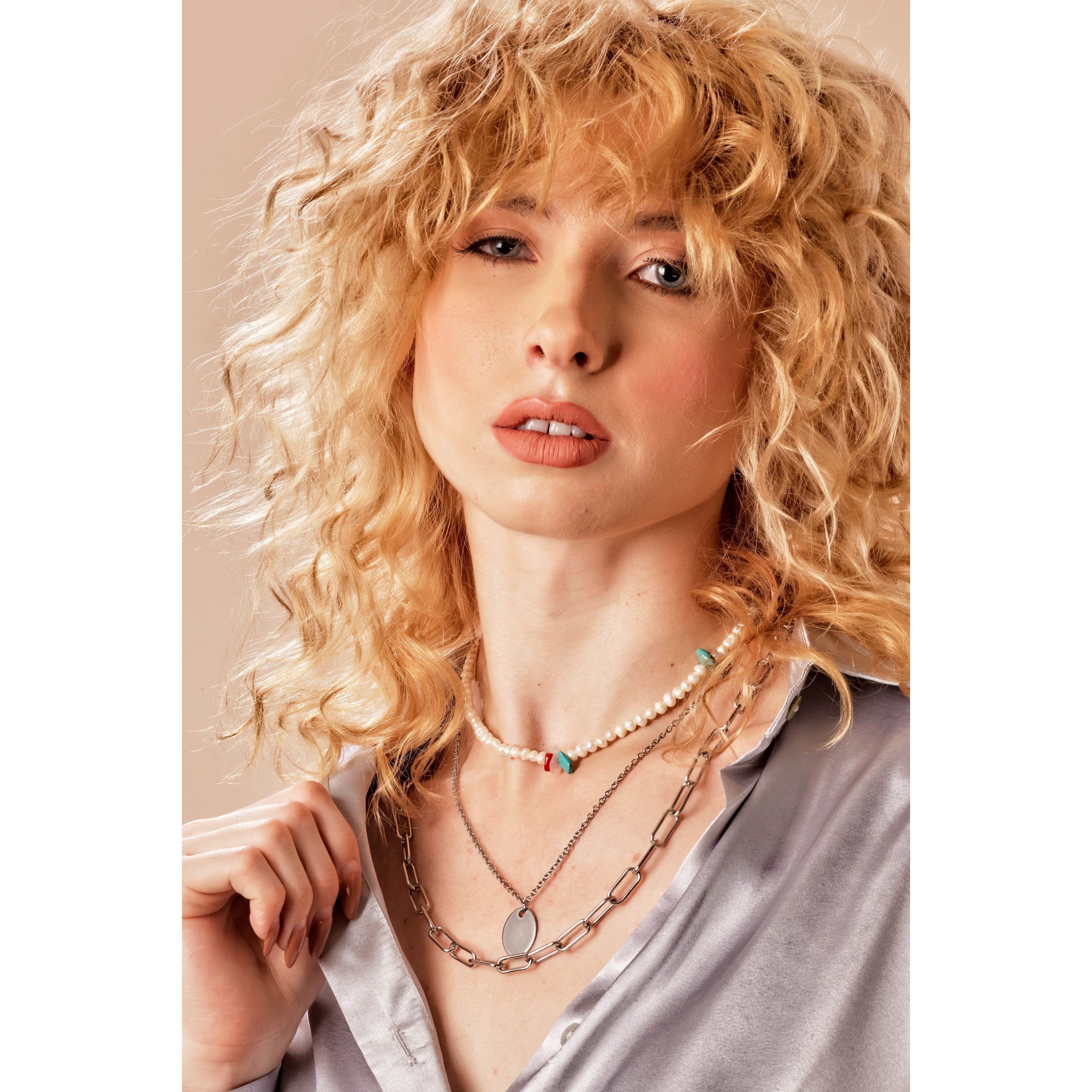 Chain Reaction Silver Statement Necklace