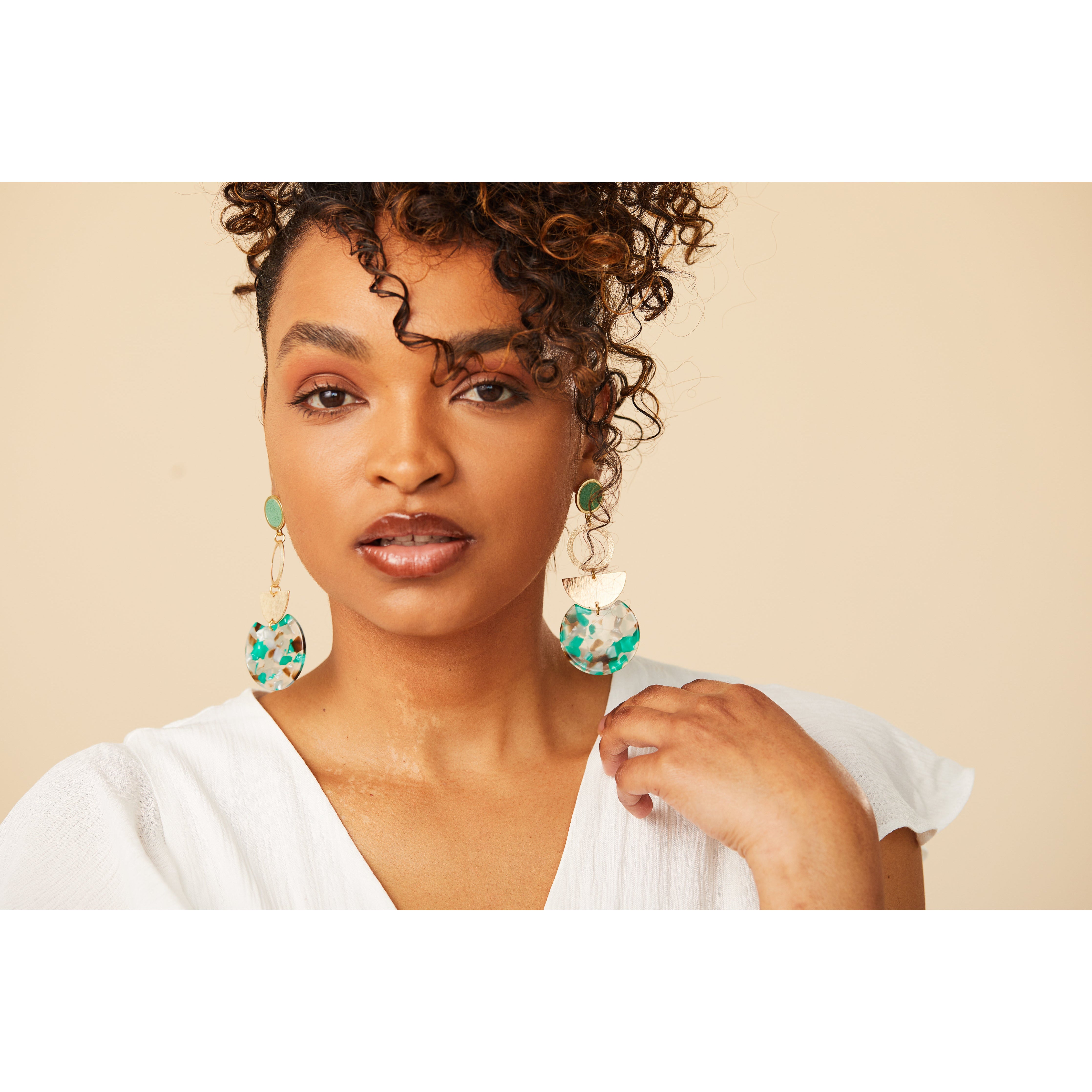 Emerald Bold and Daring Green Earrings | JaJaara